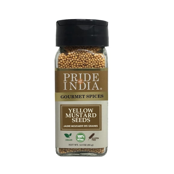 Pride of India Yellow Mustard Seeds, 2.8 oz