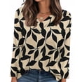 thumbnail image 4 of Xuniizn Womens Tops Women's Long Sleeve Tops Floral Tunics V Neck Blouses Fashion Casual Tops, Fall Clothes 2025, 4 of 7