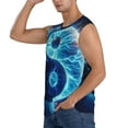thumbnail image 3 of Fotbe Men's Blue Yin And Yang Print Men's Sleeveless Muscle Tank Tops Casual T-Shirts for Gym Workout Beach-Large, 3 of 8