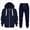A40-Navy, variant on 7-8T Boys Girls Winter Outfits Set 2 Piece Round Neck Solid Color Printed Hoodie Sweatshirt And Pants Long Sleeve School Casual Fall Winter Elastic Waist Sets for 3-12 Years,Blue