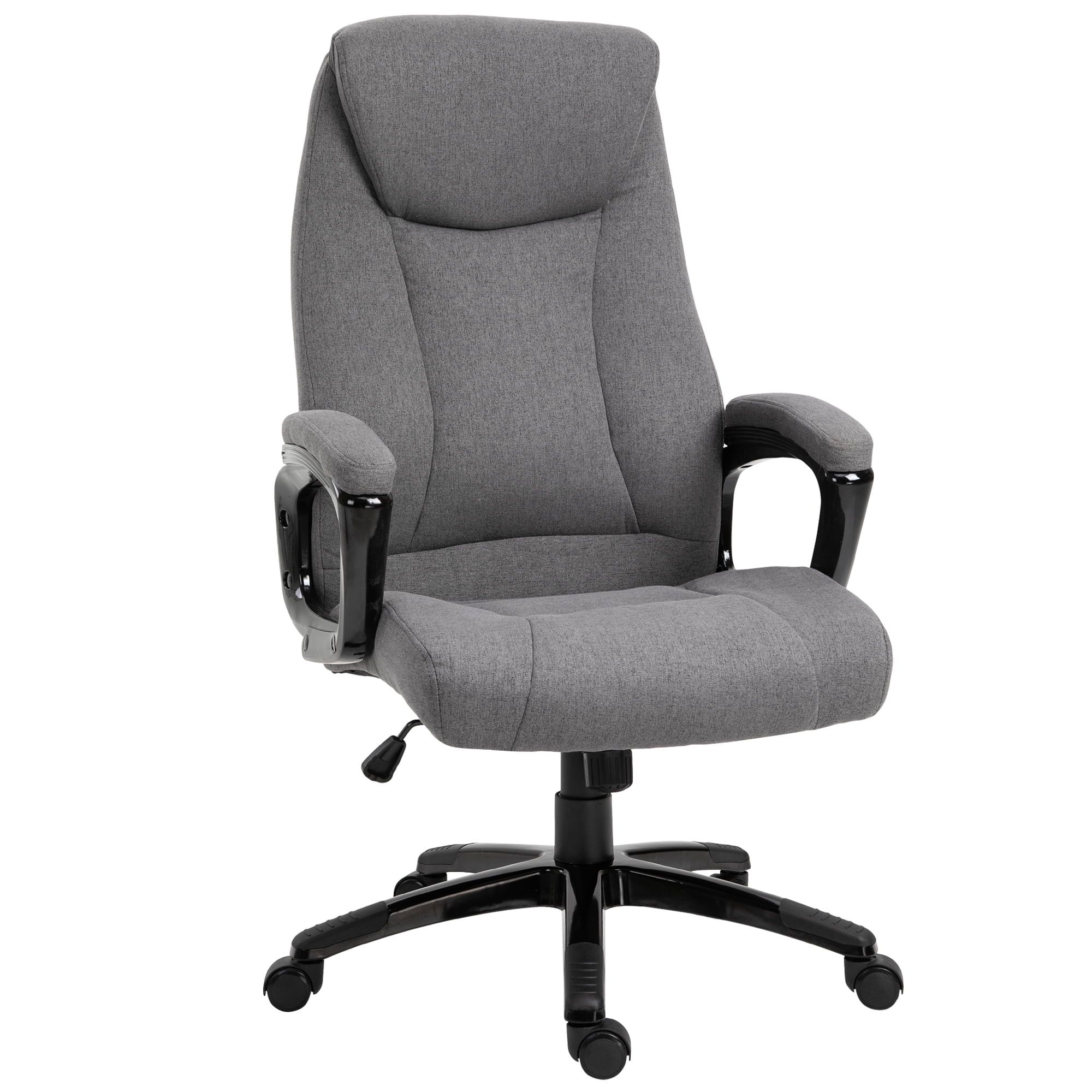 Vinsetto Ergonomic Office Chair Adjustable Height Linen Fabric Rocker