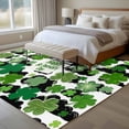 thumbnail image 4 of 6x9 Area Rugs for Living Room, St. Patrick's Day Non Slip Area Rugs for Kitchen Bedroom Entryway, Green Shamrock Leaves Black Cloud Spring Washable Carpet Runner Rug Floor Mats for Bedroom, 4 of 8