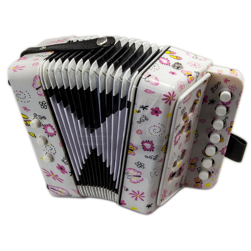 SKY Accordion Bright Green Color 7 Button 2 Bass Kid Music