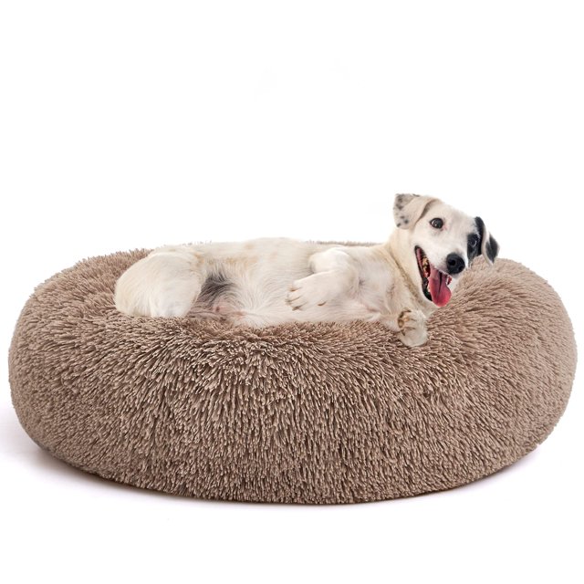 Mixjoy Lit Rond pour Chien et Chat Ultra Doux et Confortable (30 Pieds' Marron)