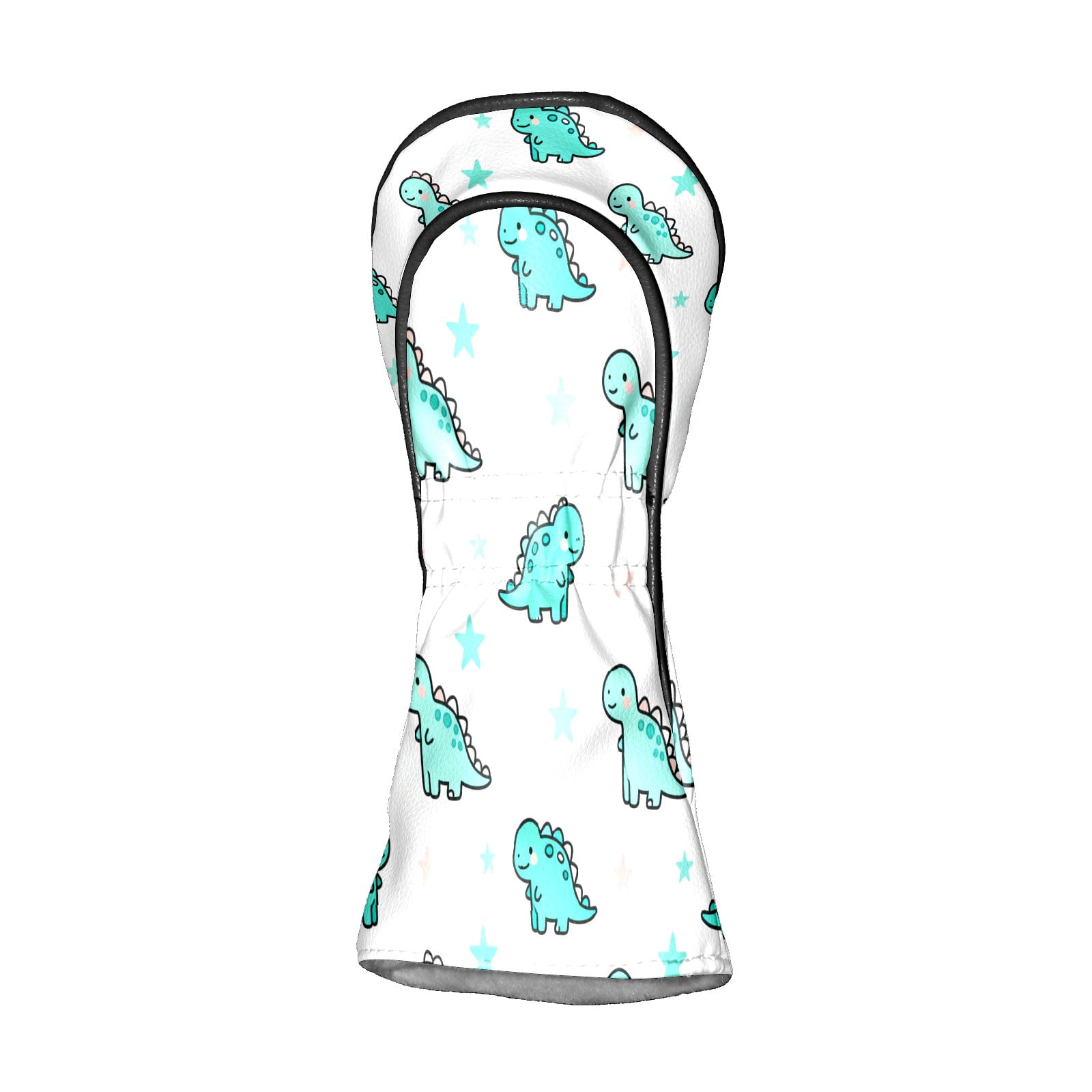 Golf Club Covers, LightBlue DinosaurStar Premium PU Leather Driver Hybrid Putter Head Covers with Velvet Lining, Waterproof Golf Gifts for Men Women