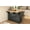 Black + Brown + Kitchen + Classic,Farmhouse,Luxury,Modern + Rectangular + Kitchen Carts + MDF + MDF + Medium (40-55in), variant on K&K 55.7 Inch Black Rolling Kitchen Island Cart with Dual Drop Leaf, Built-in Power Outlet, 3 Drawers & 2 Barn Doors, Lockable Casters for Kitchen Dining Room