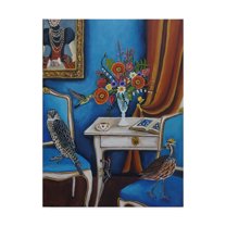 Trademark Fine Art 'Bird House Floral' Canvas Art by Catherine A Nolin