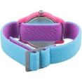 thumbnail image 2 of Girls' Pink Plastic Time Teacher Watch, Reversible Blue and Pink Elastic Nylon Strap, 2 of 6
