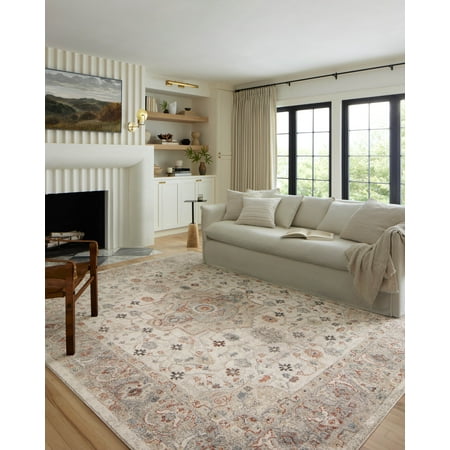 Loloi II Odette Ivory / Multi 5 -3  x 7 -9  Area Rug