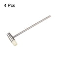 thumbnail image 3 of Unique Bargains 4pcsDouble Face Small Plastic Metal Hammer 5' Round Dual Head Multifunctional Mallet with Soft/Hard Tips, White, 3 of 5