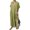 Green, variant on CIENVNSTG Women's Summer Casual Loose Cotton Linen Dress Fashionable Short Sleeve Long Maxi Dress Green M