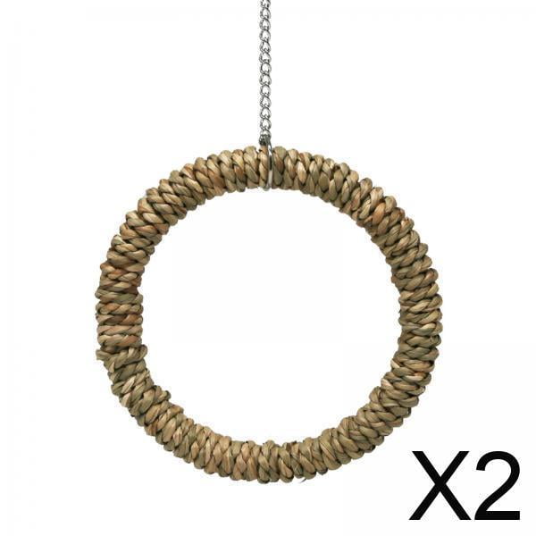 Juguetes para soportes para pájaros,Columpio para pájaros,percha para loros,cacatúa creativa,juguetes con cuerda para masticar,suministros redondos para mascotas,nido colgante,accesorios