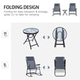 thumbnail image 4 of 3-Piece Outdoor Rocking Bistro Set in Grey / Water-Resistant Steel, Good for Yard, 4 of 5