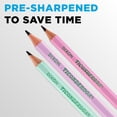 thumbnail image 4 of Ticonderoga Wood Pencils, Presharpened, #2 HB .3 mm Lead, Pastel Assorted, 12 Count, 4 of 8