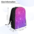 thumbnail image 4 of Balery Pink Purple Glitter Mochila - Mochila Estilosa y Duradera para Laptop de 15 Pulgadas con Tela Oxford Impermeable, 4 of 8