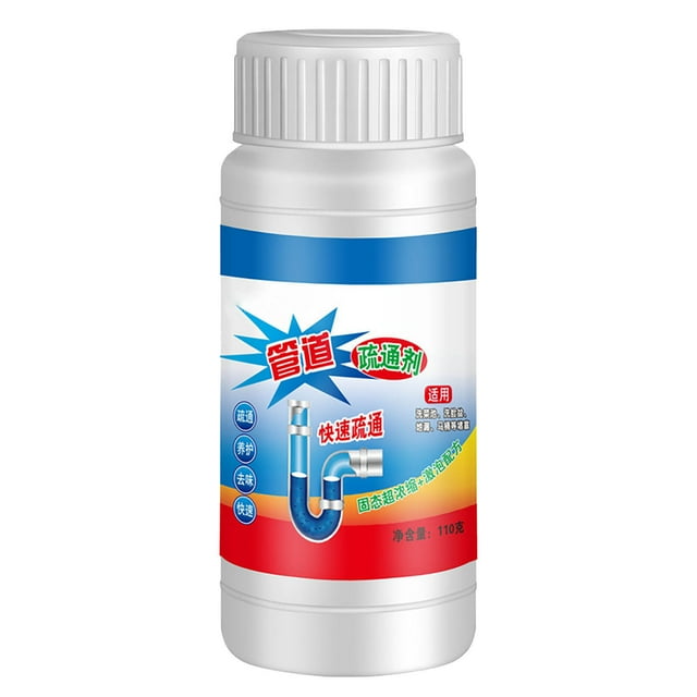 Drain Pipe Cleaner And Deodorizer Powder Dissolves Hair Grease And Soap Scum In Sink Shower And Toilet Clogs 4.17 Ounces