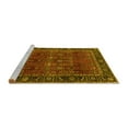 thumbnail image 2 of Ahgly Company Machine Washable Indoor Round Persian Yellow Traditional Area Rugs, 4' Round, 2 of 4