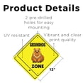 thumbnail image 2 of Groundhog (2 Pack) Plastic Crossing Sign - 12 Inch X 12 Inch Xing Sign Gift Animal Nature Wildlife Burrow Weather Cute Rustic Fun Outdoors Decor Symbol, 2 of 4