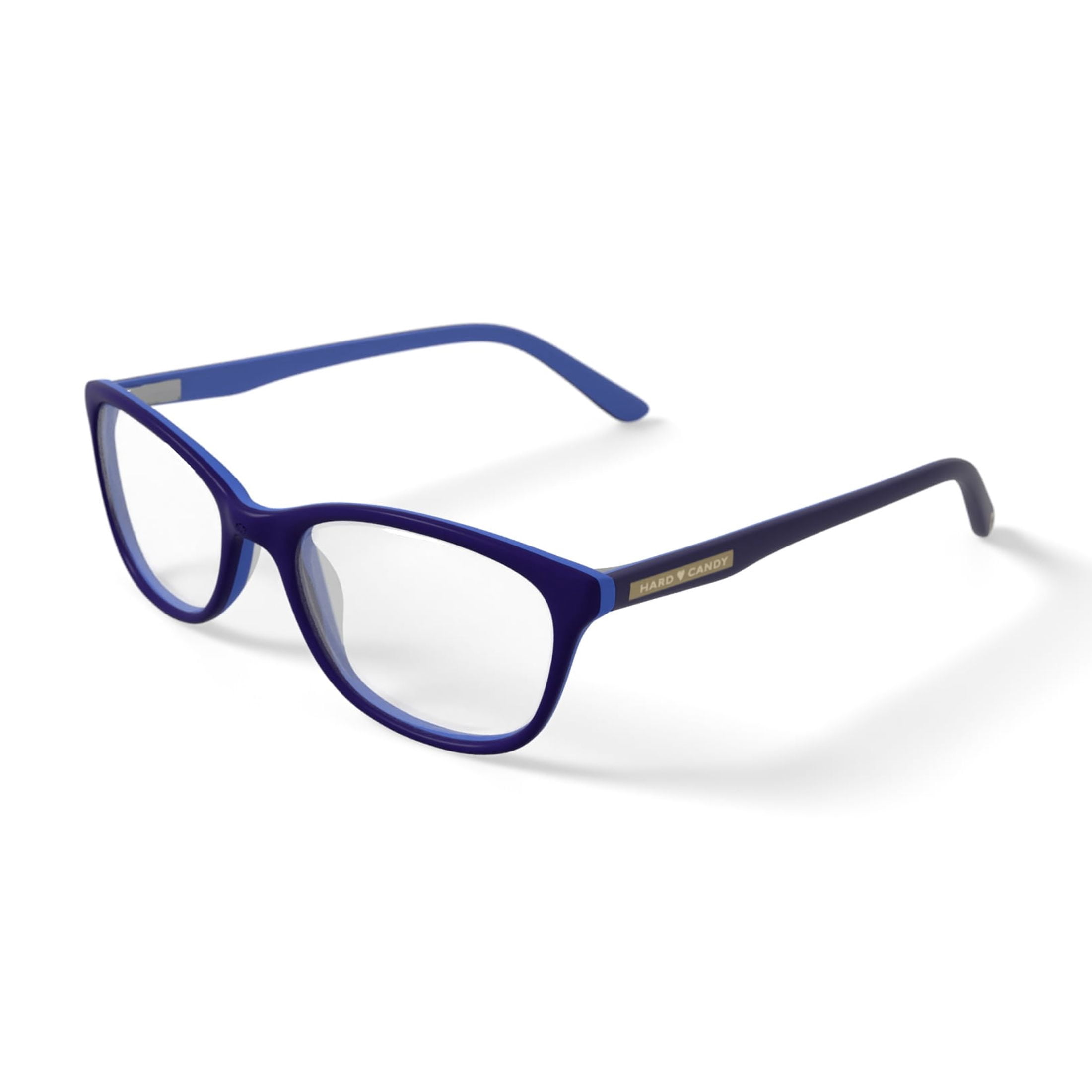 Hard Candy Women's HC40 Square Prescription Eyeglasses with Case, Navy Blue