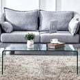 thumbnail image 2 of SMARTIK 1/2 Inch Thicken Tempered Glass Coffee Tables, Modern Decor Clear Coffee Table for Living Room, Easy to Clean and Safe Rounded Edges (Medium 39.3" x 19.6" x 13.78"), 2 of 5