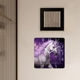 thumbnail image 3 of 12 Inch Wall Clock Battery Operated Square Clock Decorative for Office, Kitchen, Outdoor, Living Room，A Beautiful White Unicorn and Snowflakes Art Pattern, 3 of 4