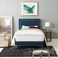 thumbnail image 5 of Modway Jessamine Twin Upholstered Platform Bed with Round Splayed Legs, Multiple Colors, 5 of 11