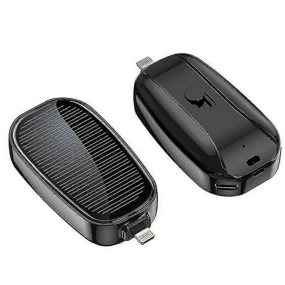 Mini Solar Power Bank Portable Keychain Powerbank For Cell Phone 1200mAh