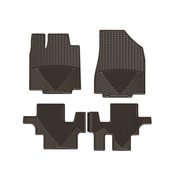 WeatherTech All-Weather Floor Mats compatible with 2014-2020 Infiniti QX60 - 1st & 2nd Row, Cocoa
