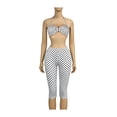 thumbnail image 2 of Women Polka Dot 2 Piece Set Strap Crop Top High Waist Capri Pants Summer Outfit, 2 of 8
