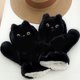 thumbnail image 3 of CaiYueKe Black Cat Plush Warm Gloves - Windproof Thermal Gloves with Faux Fur Lining for Cycling Driving Touchscreen, Cold Weather Handwear Outdoor Sports for Men Women, 3 of 8