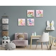 thumbnail image 2 of HFDF Bathroom Decor Mermaid Canvas Wall Art Prints Watercolor Cute Pink Mermaid Pictures for Girls Room Nursery Bedroom Wall Decorations Modern Home Artworkx4 16x12inch Framed, 2 of 6