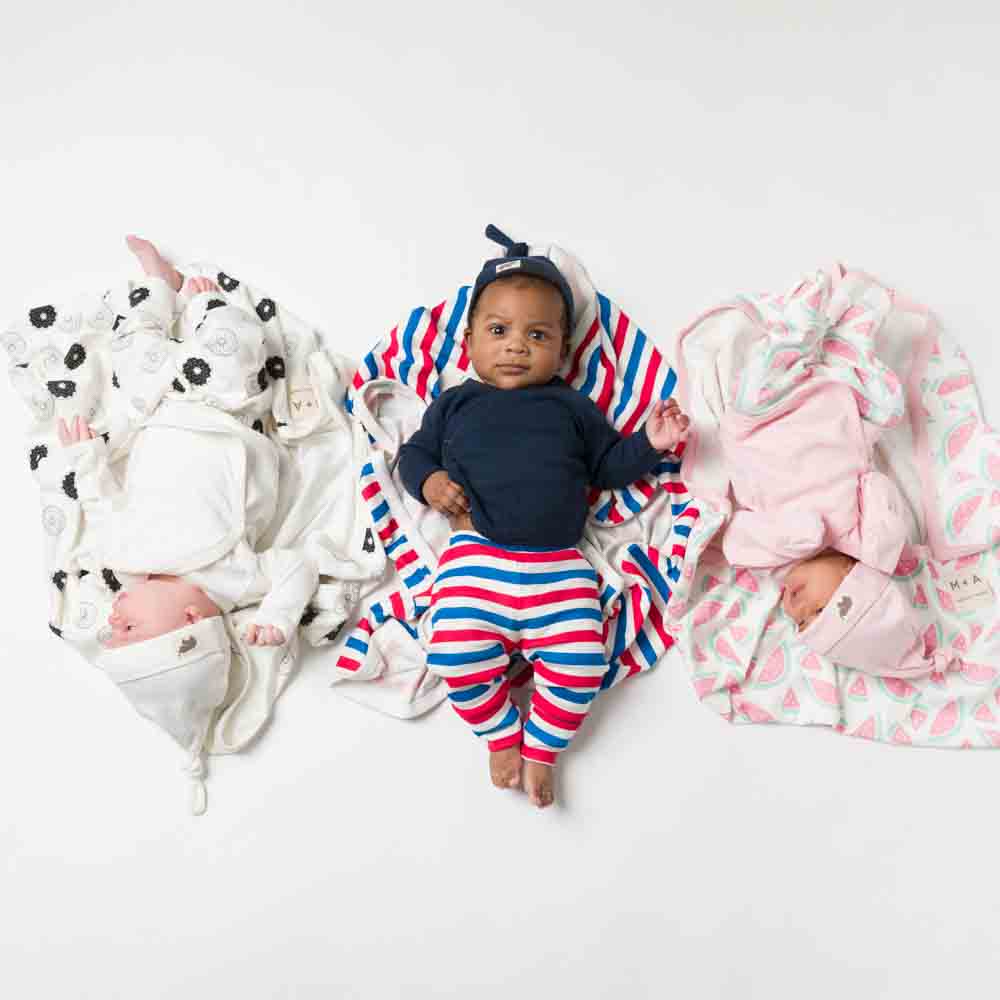 M+A by Monica + Andy Baby First Hello Cuddle Box Blanket + Cap Organic Gift Set - image 6 of 10