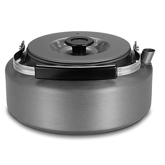 Inteprter Hervidor de agua para acampar 1.6L Aluminio de gran capacidad Duradero Anticorrosión Mango plegable Liviano Portátil Calentamiento rápido Barra de herramientas Inteprter HA017957-00