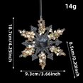 thumbnail image 3 of Steadline Christmas Hanging Pendant,Transparent Acrylic Snowflake Ornament Inlaid Shiny Sequins Built In Hanging Loop,Reusable Crystal Decor For Xmas Tree Window Indoor Holiday Party Layout, 3 of 8
