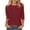 Wine, variant on Staron Women's Casual Tops 3/4 Sleeve Round Neck Blouse Loose Comfy Fashion Basic Tee Shirt, Beige L
