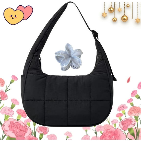 for Bloomr Purse, Bloomr the Mila Bag, Blo omr Small Puffer Crescent Shoulder Bag for Women