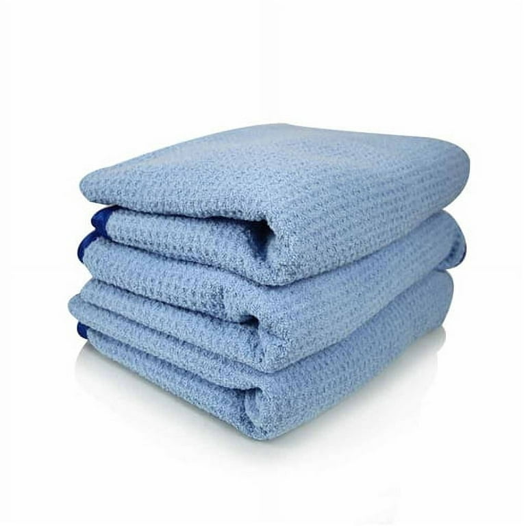 Quick Dry Blue Waffle Weave Microfiber Pack – DriWash Solutions