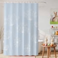 thumbnail image 6 of Shower Curtain White Dandelion Shower Curtains for Bathroom Decor, Waterproof Polyester Shower Curtain Set with Hooks, Small Stall Size 36" x 72" Blue, 6 of 9