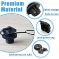 thumbnail image 3 of 2 Pcs Inflatable Boat Air Valve, Boston Spiral Air Plugs Quick Inflate , Raft, Pool Boat-black, 3 of 5