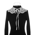 thumbnail image 2 of INSPIRE CHIC Detachable Fake Collar, Semi-Sheer Embroidery Mini Cape Neck Ruff Dickey False Collar for Blouse One Size White-4, 2 of 5