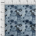 thumbnail image 2 of oneOone Cotton Poplin Blue Fabric Asian Floral Sewing Material Print Fabric By The Yard 56 Inch Wide, 2 of 4
