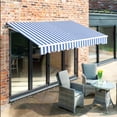 thumbnail image 4 of MCombo 13'x8' Manual Retractable Patio Awning Sunshade Shelter Window Door Awning Commercial Grade - Quality 100% 280G Polyester Outdoor Canopy Aluminum Frame, 4 of 14