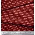 thumbnail image 2 of Soimoi Red Silk Fabric Poker Card Symbol Print Fabric by the Yard 42 Inch Wide, 2 of 3