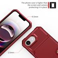 thumbnail image 5 of Dteck Magnetic Leather Wallet Case for iPhone 16e / iPhone 17e,Shockproof Silicone Case Card Slots Holder Leather Flip Stand Cover for iPhone 16e/17e ,Red, 5 of 6