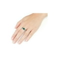 thumbnail image 2 of 2 1/6 Carat (Ctw) Lab-Created Emerald Ring with Diamonds in Sterling Silver, 2 of 4