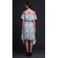 thumbnail image 5 of Bimba Bird Printed Womenâ€™s Cold Shoulder Tunic Party Round Neck Shift Dress-Medium, 5 of 6