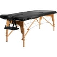 thumbnail image 7 of Patiojoy Portable Massage Table Adjustable Spa Bed Wooden Legs with Face Cradle & Carry Case Black, 7 of 7