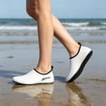 thumbnail image 5 of Barefoot Shoes for Women Slip On Wide Toe Box Zero Drop Non-Slip Lightweight Breathable Walking Running Hiking Grounding Footwear Women Outdoor Trail Gym,White 42, 5 of 6