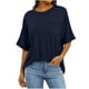 thumbnail image 2 of Blusa de trabajo,Blusa informal de manga corta para mujer, cuello redondo, bolsillo, mezcla de poliéster y elastano, ajuste suave y cómodo, ideal para uso diario en casa, sopatenor, 2 of 8