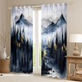 thumbnail image 2 of Manfei Smoky Jungle Black Out Curtains for Female Men Women,Woodland Tree Curtains Pack of 2 (42x63 Each),Botanical Plants Bedroom Curtains,Ultra Soft Home Decor, 2 of 6